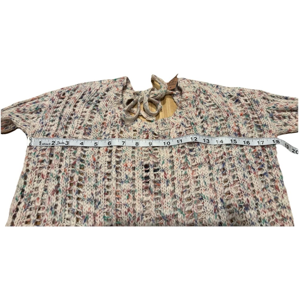 American Eagle Outfitters Women's Tie Back Tan Marled Supersoft Sweater XS NWT - Picture 10 of 12